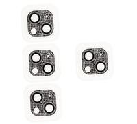 Housoutil 4pcs Phone Lens Protection Protective Film Shiny Camera Protector Camera Lens Protector Lens Frames Phone Lens Guard Phone Accessories Screen Protectors Rear Abs