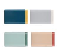 Housoutil 4pcs Portable Medicine Container Holder Abs High Durability Assorted Color Compact Travel Pill Organizer for Journey Random Color