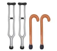 Housoutil 4pcs Pvc Inflatable Walking Stick with Lightweight Compact Design, Highly Realistic Pvc Prop for Parties and Stage Performances, Fun Giant Inflatable Crutch Walking Stick