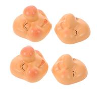 Housoutil 4pcs Resin Gnome Face for Crafting with Dwarf Nose and Expressive Features, Sturdy and Easy Installation, for Gnome Craft Kit and DIY Doll Making on Valentine's Day