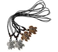 Housoutil 4pcs Resin Turtle Pendant Necklace Set with Smooth Surface and Good Texture European American Style Ocean Animal Necklaces for Bracelets