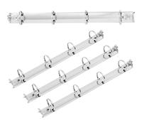 Housoutil 4pcs Ring Binder Mechanism Replacement Kit for A4 Notebook and Office Binders, Silver Metal Book Rings Resistant to Bending, for School and Office Organizers