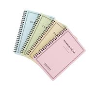 Housoutil 4pcs Side Spiral Notebooks with Simple Cover for Students Personalised Diary Notepad Smooth Thick Paper for Writing Journaling Travel and Daily Notes
