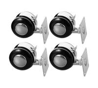 Housoutil 4pcs Small Furniture Wheels 2" Plastic Casters with Brake, 100kg Capacity, for Cart and Table, Movable Sofa Cabinet Wheel Set