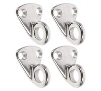 Housoutil 4pcs Stainless Steel Circle Hooks Anti-Rust Coat Hooks Hangers for Wardrobes and Chairs Easy to Install in Silver