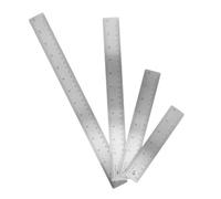 Housoutil 4pcs Stainless Steel Cork Backed Rulers Non-slip Metal Engineering Measuring Tools with Precision Scale for Students Architects Designers