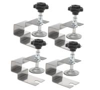 Housoutil 4pcs Stainless Steel Drawer Front Clamps Cabinet Installation Tool for Wood Panels Easy Adjusting and Firm Fixing for Cabinet Front Panel Alignment