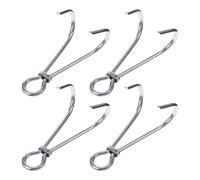 Housoutil 4pcs Stainless Steel Hooks Heavy Duty Reef Diving Clips Secure Connection Enhanced Water Flow for Scuba Diving and Underwater Photography