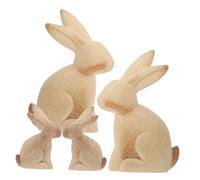 Housoutil 4Pcs Unfinished Wooden Bunny Decorations DIY Wooden Rabbit Craft Supplies for Durable Blank Rabbit Shaped Decor for Room Party Use