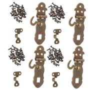 Housoutil 4pcs Vintage Notebook Locks Retro Latches for Notepad Journal Diary Writing Book and Easy to Install for Home Office Use