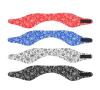 Housoutil 4pcs Waterproof Swimming Ear Headbands Adjustable Swim Turban Ear Covers Bathing Headband for Adults Sports and Water Activities