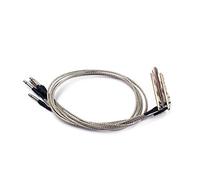 Housoutil 5 Pcs Piezo Pickup Rod Stick Bar for Acoustic and 3 String Guitar with Mellow Thick Sound, No Noise, Silver Piezo and Wire Material, Plug Diameter 2.5mm, for Music Bands