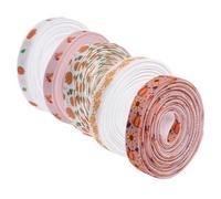 Housoutil 5 Rolls Thanksgiving Decorative Ribbons Autumn Grosgrain Ribbon Pumpkin and Maple Leaf Designs for School Celebrations and Community Gatherings Versatile DIY Craft Use