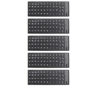 Housoutil 5 Sheets Spanish Keyboard Stickers for Laptop and Computer Keyboards, Pvc Material with No Glue Residue, Language Conversion Feature, for School and Home Use