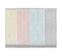 Housoutil 50 Pcs Wire Keychain Cables Key Ring Assorted Color Steel Sturdy Multi-functionality Suitable for Crafting DIY Accessories