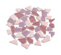 Housoutil 500g DIY Glazed Particulate Stone Mosaic Tiles with Irregular Appearance, Sturdy Ceramic Material for Creative Home and Park Craft Projects