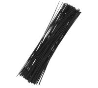 Housoutil 500pcs Reusable Black Cable Wire Ties with Strong but Flexible Galvanized Iron Core for Organizing and Cord Management the Go and Gardening
