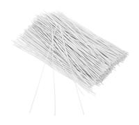 Housoutil 500pcs White Cable Tie Wraps Made of Plastic Coated Iron Wire, Easy to Bent and Reusable Wire Ties on The Go, Garden and Home Organisation
