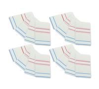 Housoutil 50pcs Self-Adhesive Writable Pet Index Tabs with Blue and Red Stripes, Colorful Sticky Page Markers for Notebooks, Books, and File Organization, 10 Sets