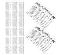 Housoutil 50pcs Teeth Plastic Hair Combs Bridal Veil Combs for Bun Updo Maker French Styling Accessories Hair Side