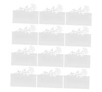 Housoutil 50pcs Wedding Place Cards with Rose Design Durable Paper Seating Tags for Party and Events Elegant Printable Table Name Cards for Wedding Announcements and Bridal Invitations