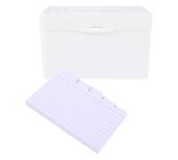 Housoutil 50pcs White Lined Index Cards with Storage Box, 3-inch Paper Flashcards for Organised Writing and Easy Carrying, for Study and Learning Environments