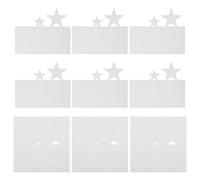 Housoutil 50pcs White Star Cutout DIY Greeting Cards with Envelopes - Blank Plain Cardstock for Wedding, Birthday, Holiday, New Year 2026 Party Invitations and Notes