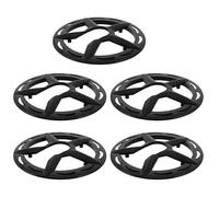 Housoutil 5pcs Black Plastic Bicycle Chainring Guard Cover with 42t 4 Holes for Drive System Protection, Anti-wear and Mud Resistant Bike Chain Guard for Mountain Trails and Routine Chain