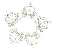 Housoutil 5pcs Boxes Pumpkin Cart Candy Box Pumpkin Candy Jar Candy Cart Princess Pumpkin Carriage Multiple Carriage Party Gold Pumpkin Carriage Centerpiece Gold Pumpkins Wheels Metal