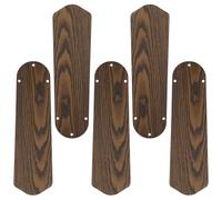 Housoutil 5pcs Ceiling Fan Replacement Blades Double Sided Wooden Fan Paddle Leaves 16.54 Inch with 8mm Hole Diameter Streamlining Design for Porch and Outdoor Use