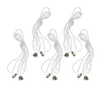 Housoutil 5pcs Ceiling Fan String Pull Cord with Cotton Thread, Convenient Pull Design and Versatile Usage for Fans and Lighting Fixtures, for Placement of Switches at Desired Distance