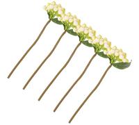 Housoutil 5pcs Christmas Berry Stems Red Berries Craft Artificial Stem Christmas Decorations Xmas Picks