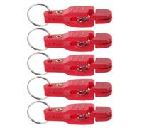 Housoutil 5pcs Heavy Tension Red Abs Fishing Weight Clip with Snap Release, Versatile Compatibility and Efficient in Wet Conditions, for Kite Fishing and Planer Boards