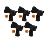 Housoutil 5pcs Microphone Clip Adjustable Angle Mic Stand Clamp Holder for Office Stage Event Podcast Thread Adapter