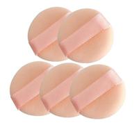 Housoutil 5pcs Mini Velvet Powder Puff 2.5cm Round Face Makeup Applicators for Loose Powder Foundation Cream Portable Cosmetic Makeup Tools for Women
