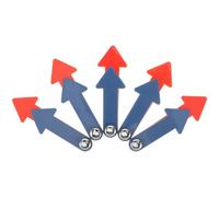 Housoutil 5Pcs Plastic Clock Hands Set for Analog Clock DIY Repair Blue Hour Red Minute Pointers Rivets Accessories for Learning to Tell Time