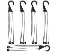 Housoutil 5pcs Plastic Hanging Basket Hooks Pot Hanging Holders Simple Installation Practical Black Hooks for Garden Balconies