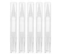 Housoutil 5PCS Refillable Nail Oil Pen Set with Brush Tip 5ml Empty Cuticle Oil Container Portable Mini Nail Nutrition Applicator Pens and Makeup