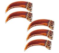 Housoutil 5pcs Resin Tooth Pendant Necklace Realistic Tribal Design, Lightweight and Reusable Ethnic Bead Necklace for Women and Adults, for Creative Costume Combinations and Themed Parties