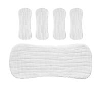 Housoutil 5pcs Reusable Cotton Diaper Inserts for Newborns, Washable Cloth Diaper Liners, Quick Absorption and Leak Prevention, Soft Breathable Material Suitable for Home and Outings