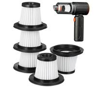 Housoutil 5pcs Reusable Vacuum Cleaner Filter with Pleated Design for Handheld and Cordless Vacuum Cleaners, Easy Installation and Replacement, Universal Compatibility for Home Cleaning