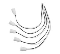 Housoutil 5pcs Screw-in Lamp Socket with Wire Cord White Bulb Holder for Pendant Lights Indoor Outdoor Use Easy Installation for Bedroom Living Office Party Lighting