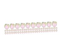 Housoutil 5sets Strawberry Pendant Charms for DIY Jewelry Crafting Multi Function Agate Charms for Bracelets Necklaces Earrings Smooth Surface Present Making Supplies 16pcs*5