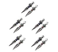 Housoutil 5sets Vintage Vajry Pestle Pendant Keychain Charms Durable Religious Buddhist Decor Compact Retro Pendants for Men and Women for DIY Jewellery Making and Ritual Use 2pcs*5