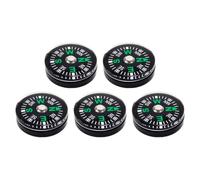 Housoutil 5x Mini Pocket Compass Portable round Button Compass Survival Gear Easy to Operate Abs Acrylic Material Chic Charming Design for Outdoor Camping