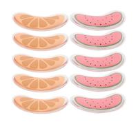Housoutil 6 Pairs Reusable Gel Ice Packs for Eyes Small Cooling Eye Pads Cold Compress Mask for Puffiness and Soothing Relief, Cooling Gel Pads with Red Watermelon Orange Scented Design