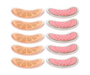 Housoutil 6 Pairs Reusable Gel Ice Packs for Eyes Small Cooling Eye Pads Cold Compress Mask for Puffiness and Soothing Relief, Cooling Gel Pads with Red Watermelon Orange Scented Design