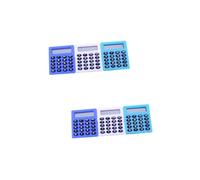 Housoutil 6 Pcs Mini Student Calculator Set Portable Pocket Desktop Calculator for Exams with Basic Math Functions Addition Subtraction Multiplication Division Percentage Radical Sign