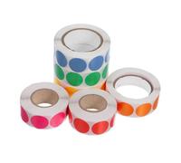 Housoutil 6 Rolls Color Coding Dot Stickers Round Label Stickers with Strong Adhesive Easy Peel Off for Office Classroom Students Labels Per Roll Assorted Orange Yellow Blue Green Magenta