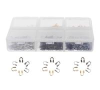 Housoutil 600pcs Metal U-Shape Wire Guard Protector for Jewelry Making Cable Protector for Necklace Bracelet Earring DIY Wire Guardian for Precise Crafting and Finishing